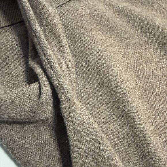 Vintage Charter Club 2-ply 100% Cashmere Sweater Women’s M Tan Button Cowl Neck - Picture 6 of 9